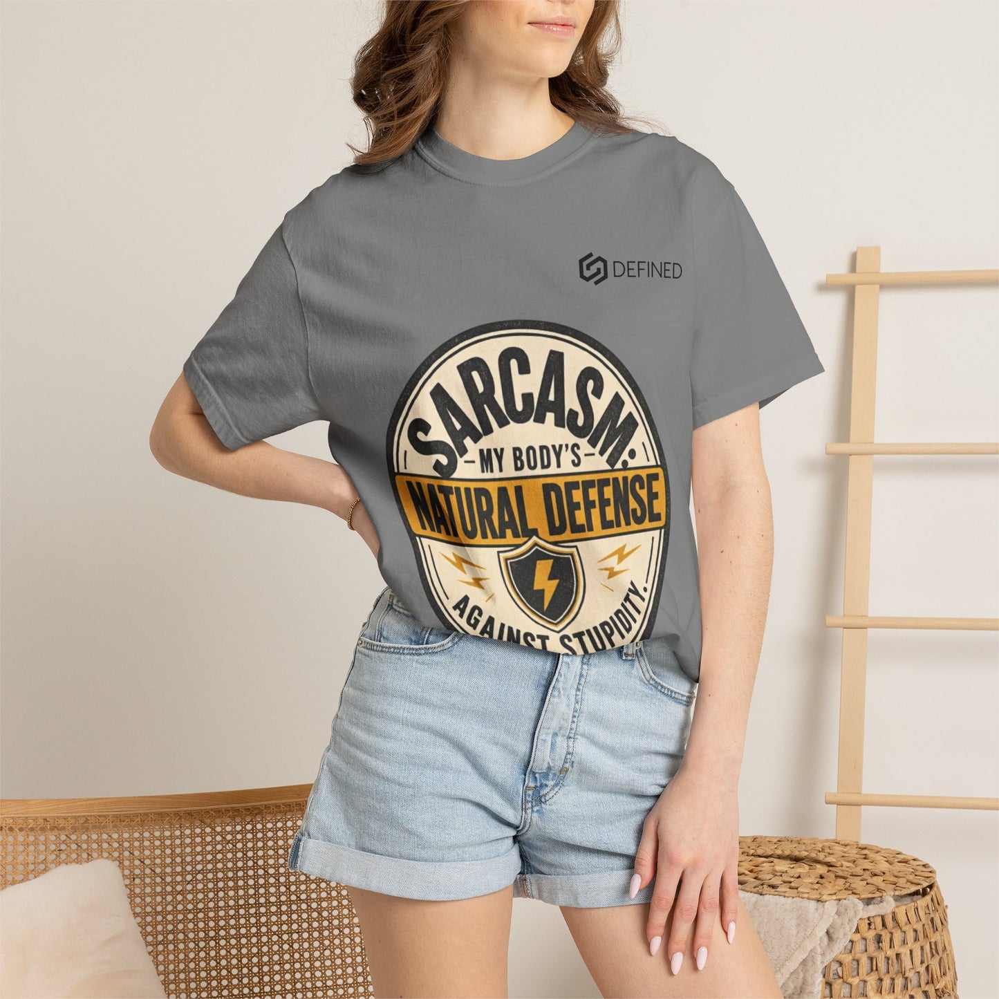 Sarcasm My Body's Natural Defense T-Shirt — Funny Graphic Tee