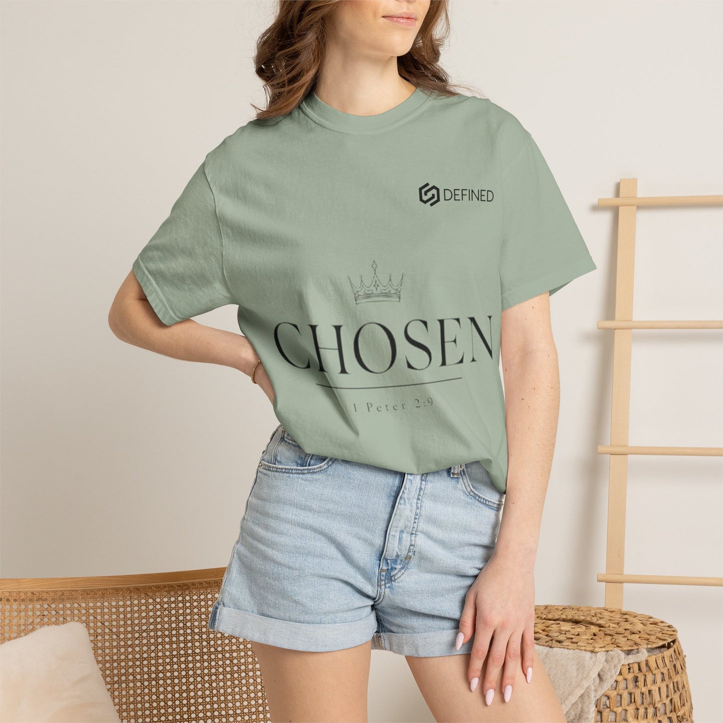 Chosen Crown T-Shirt — Inspirational Faith Graphic Tee (1 Peter 2:9)