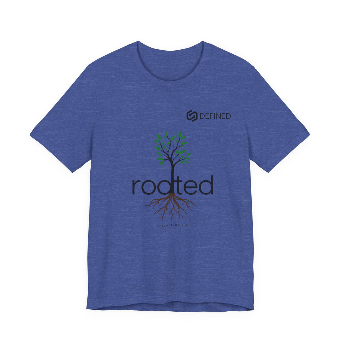 Rooted Tee | Colossians 2:7 Tree of Life Christian T-Shirt | Minimalist Faith Streetwear