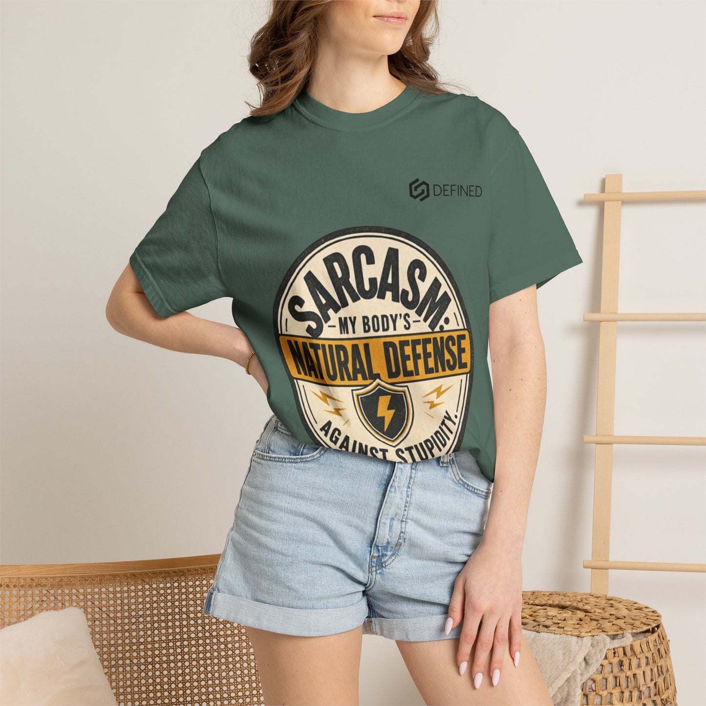 Sarcasm My Body's Natural Defense T-Shirt — Funny Graphic Tee