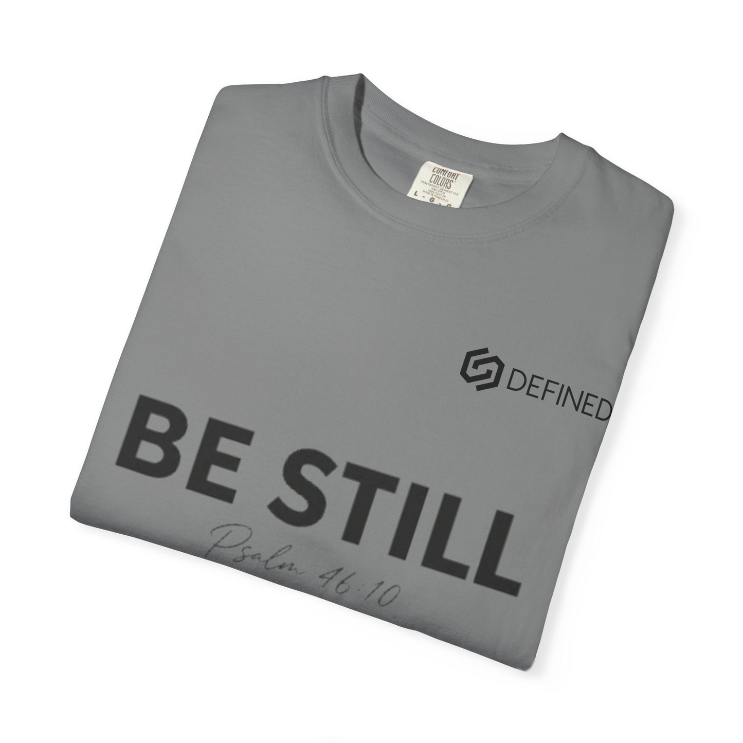 Be Still T-Shirt — Minimal Faith Graphic Tee with Wave Illustration