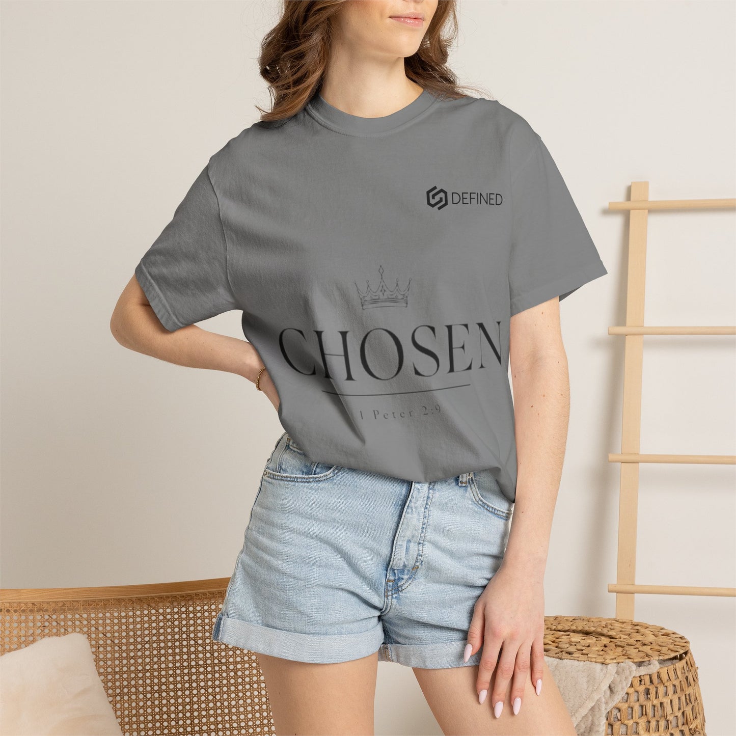 Chosen Crown T-Shirt — Inspirational Faith Graphic Tee (1 Peter 2:9)