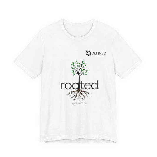 Rooted Tee | Colossians 2:7 Tree of Life Christian T-Shirt | Minimalist Faith Streetwear