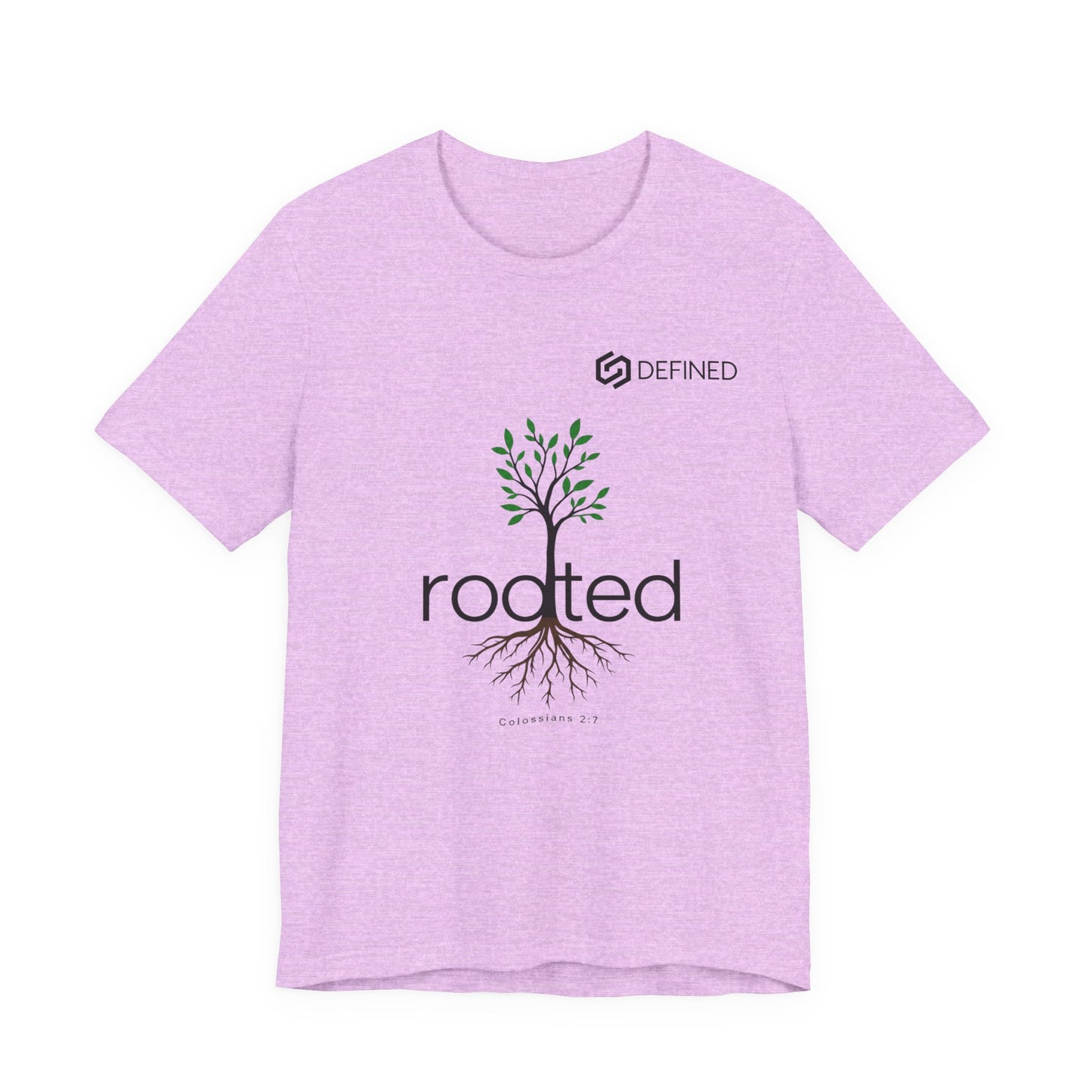Rooted Tee | Colossians 2:7 Tree of Life Christian T-Shirt | Minimalist Faith Streetwear