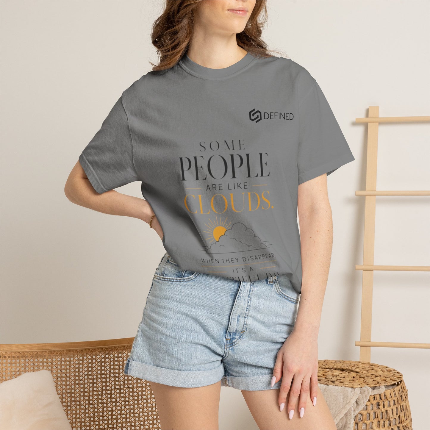 Inspirational Cloud Quote T-Shirt — "Some People Are Like Clouds"