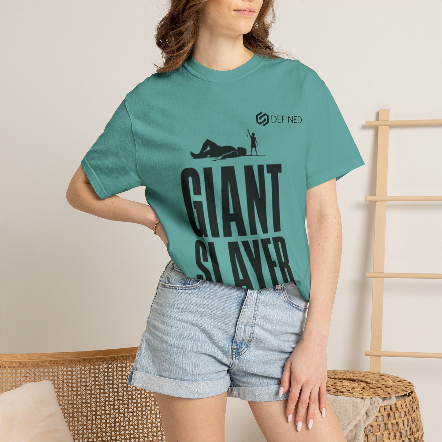 Giant Slayer Tee | 1 Samuel 17:45 David and Goliath Christian T-Shirt | Old Testament Streetwear