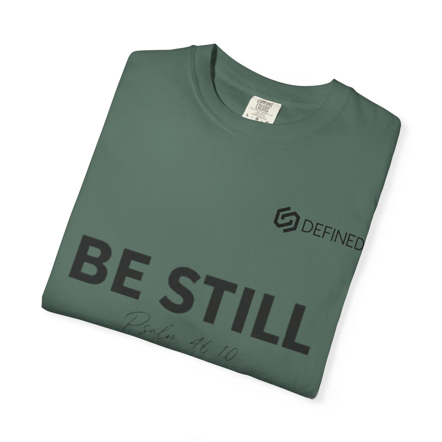 Be Still T-Shirt — Minimal Faith Graphic Tee with Wave Illustration