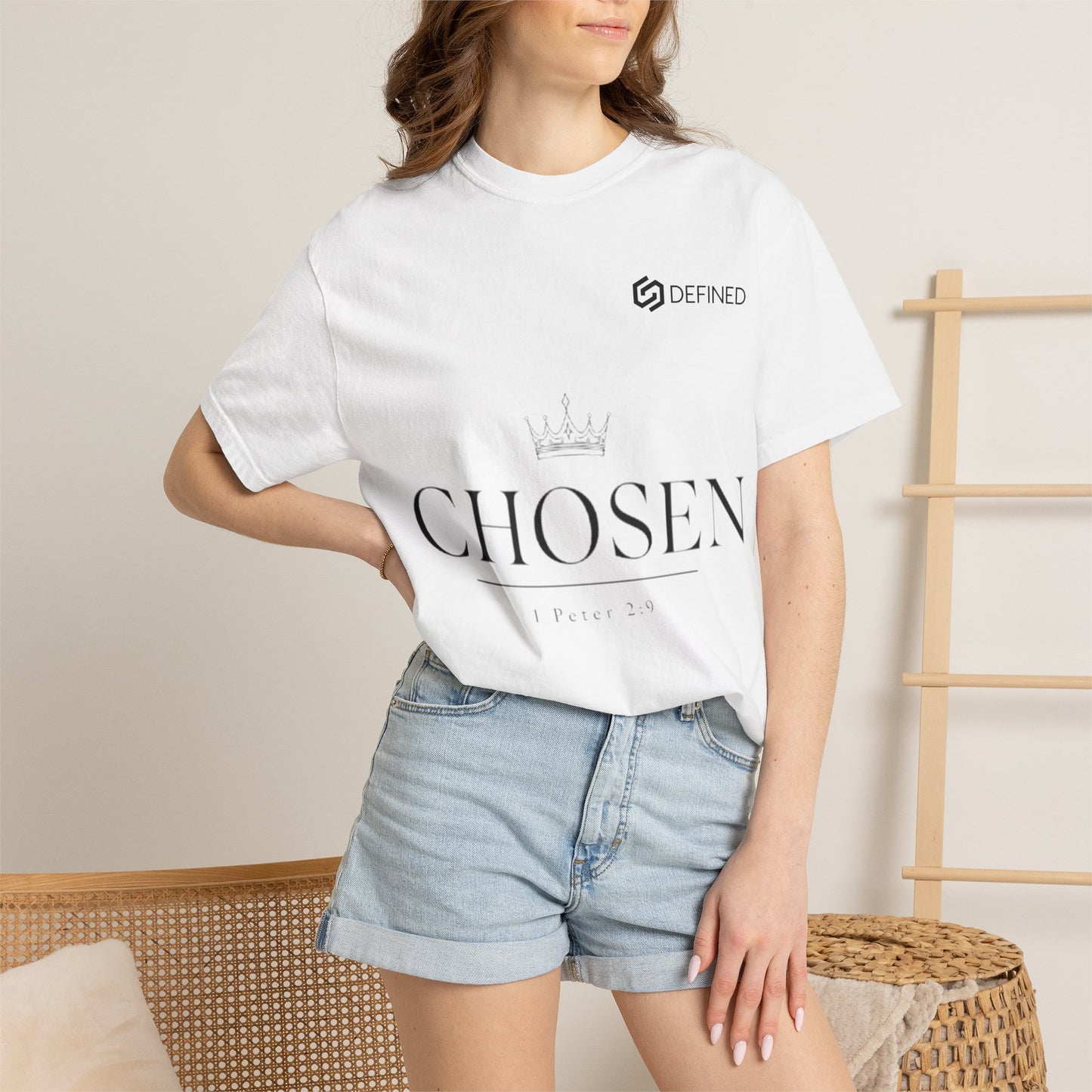 Chosen Crown T-Shirt — Inspirational Faith Graphic Tee (1 Peter 2:9)