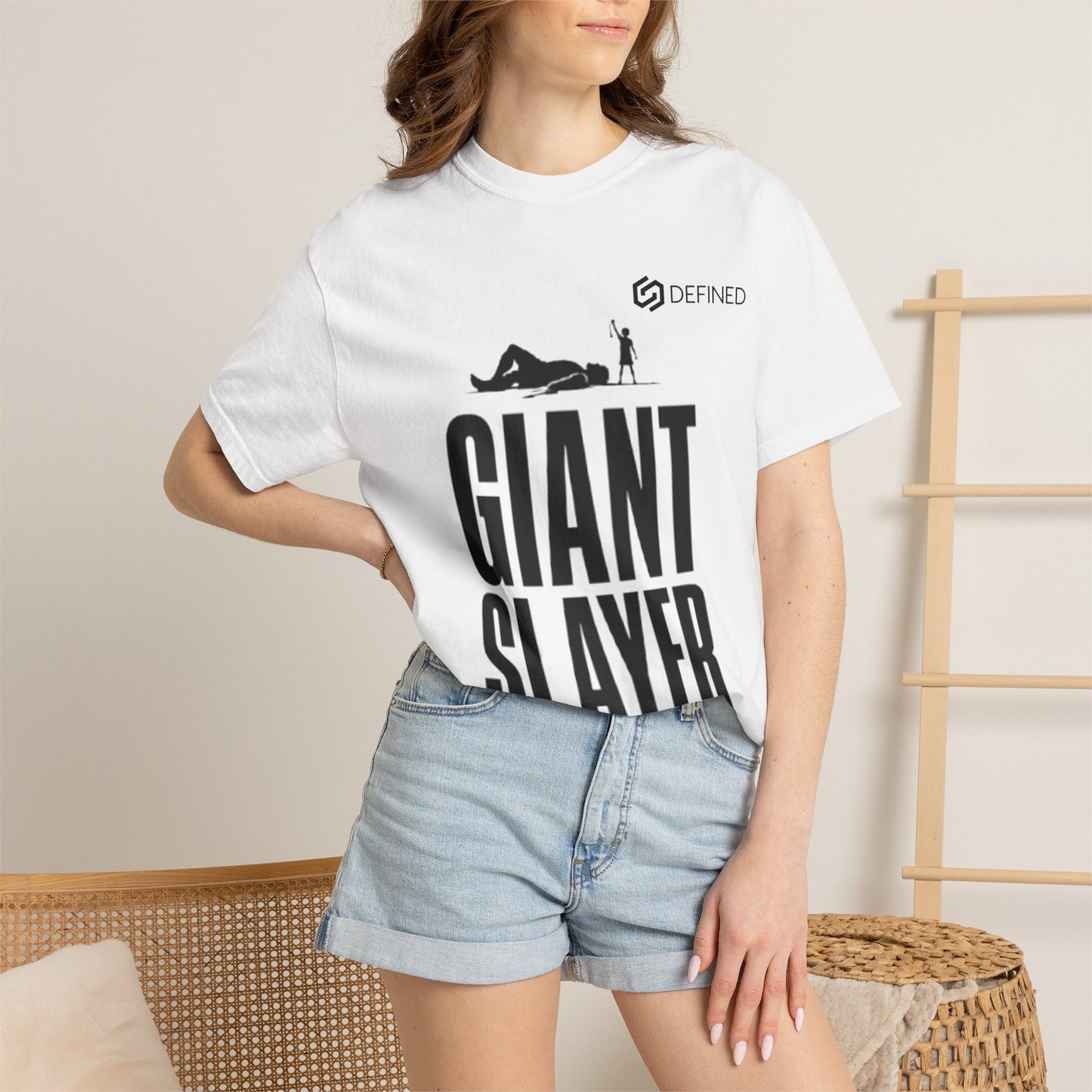 Giant Slayer Tee | 1 Samuel 17:45 David and Goliath Christian T-Shirt | Old Testament Streetwear