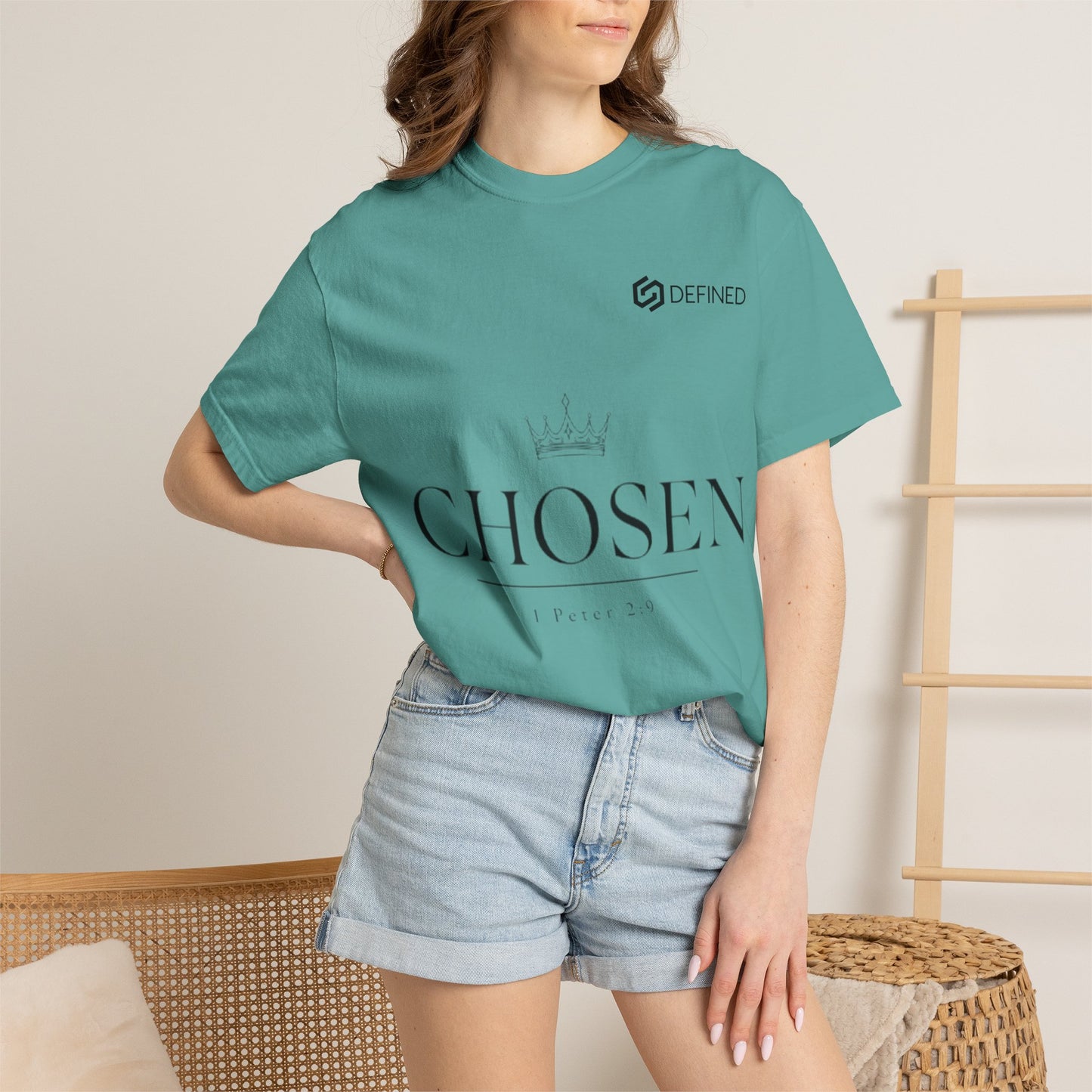 Chosen Crown T-Shirt — Inspirational Faith Graphic Tee (1 Peter 2:9)