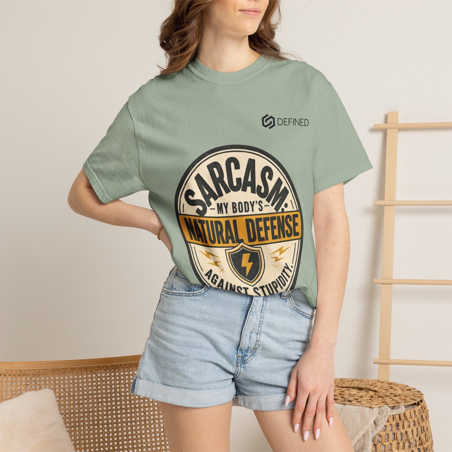Sarcasm My Body's Natural Defense T-Shirt — Funny Graphic Tee