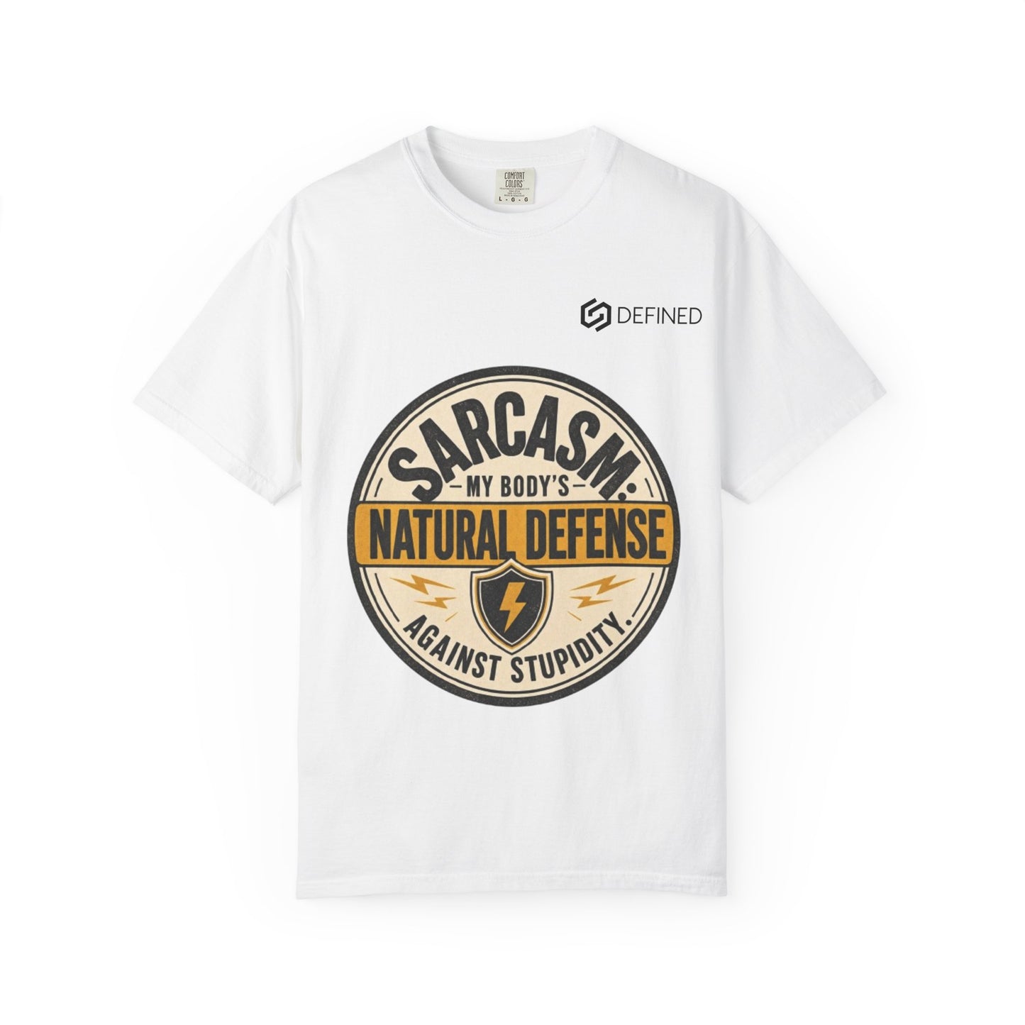 Sarcasm My Body's Natural Defense T-Shirt — Funny Graphic Tee