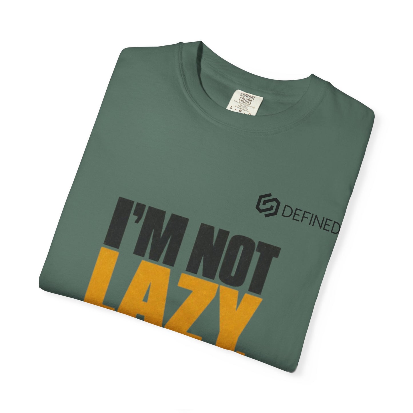 Energy-Saving Mode T-Shirt — "I’m Not Lazy" Graphic Tee