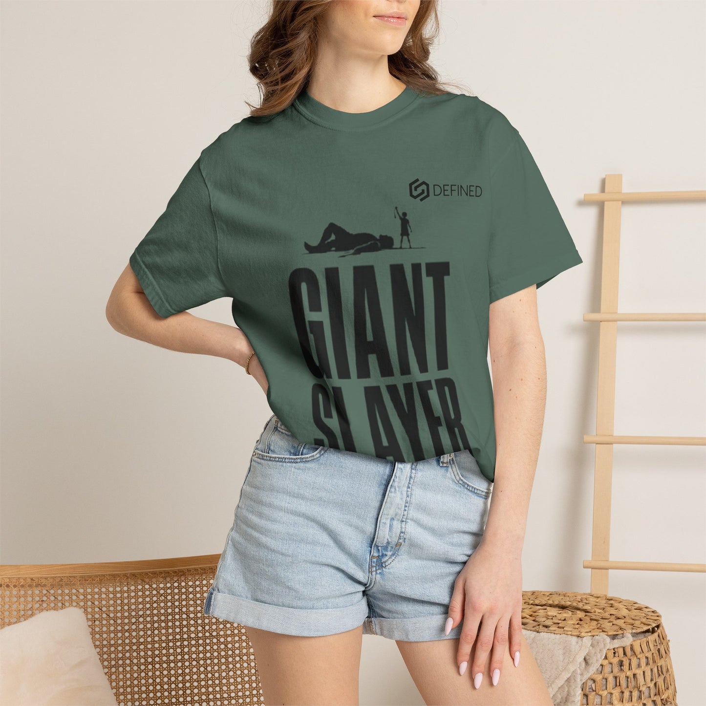 Giant Slayer Tee | 1 Samuel 17:45 David and Goliath Christian T-Shirt | Old Testament Streetwear