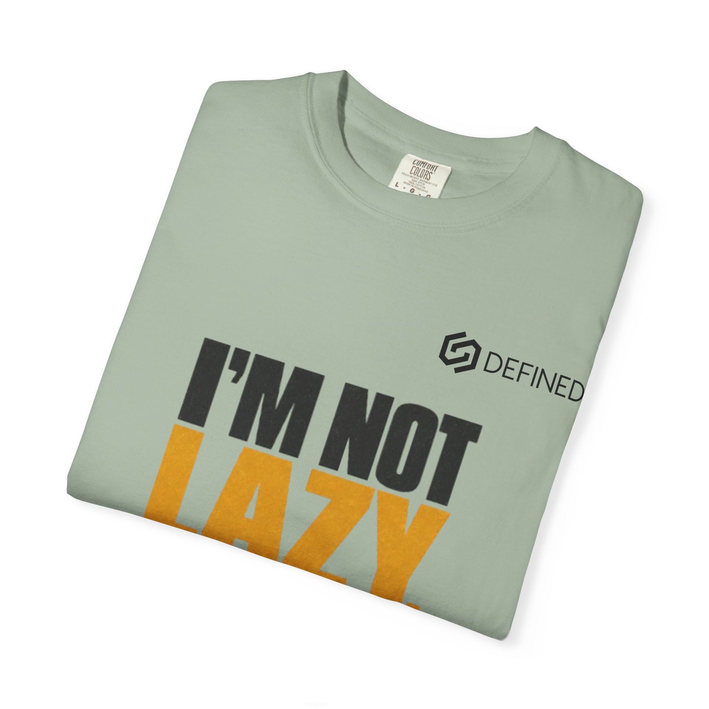 Energy-Saving Mode T-Shirt — "I’m Not Lazy" Graphic Tee