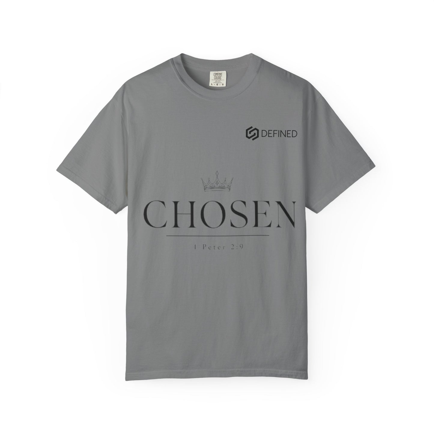 Chosen Crown T-Shirt — Inspirational Faith Graphic Tee (1 Peter 2:9)