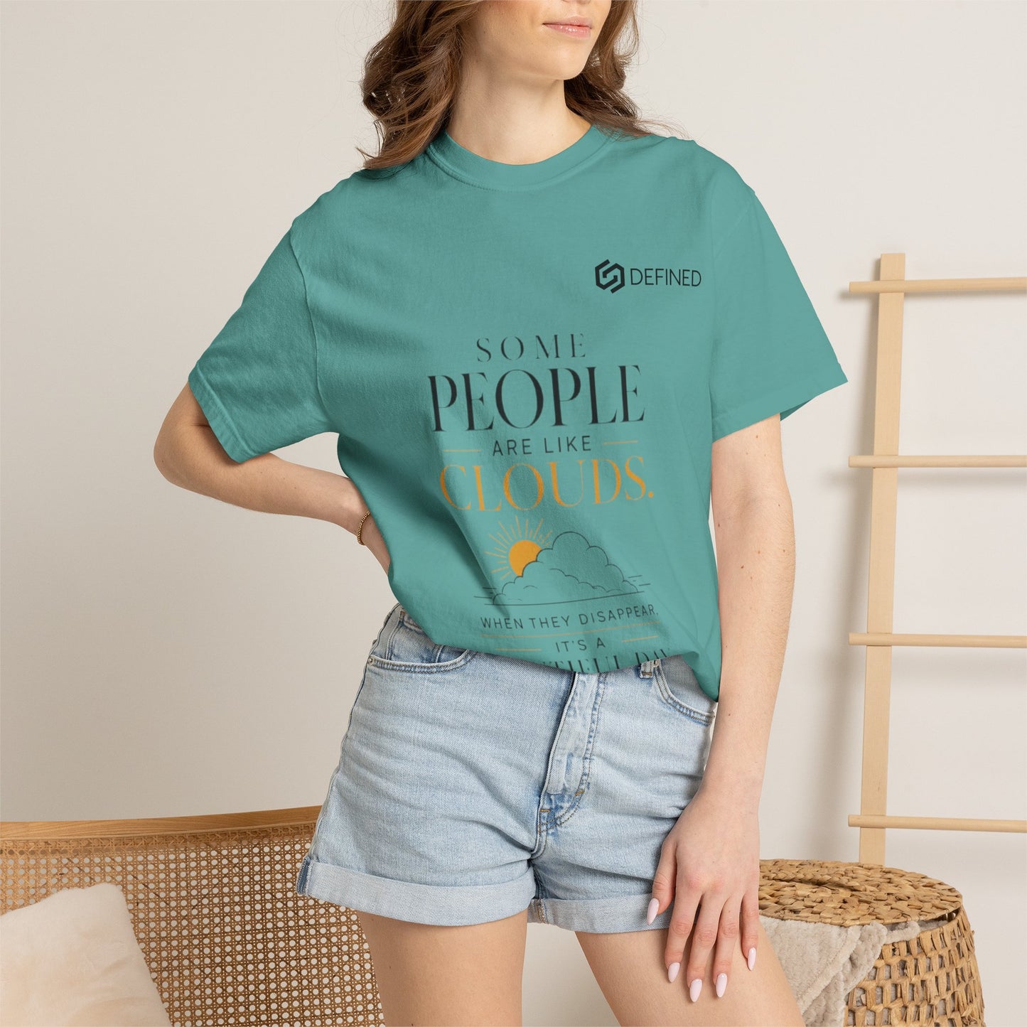 Inspirational Cloud Quote T-Shirt — "Some People Are Like Clouds"