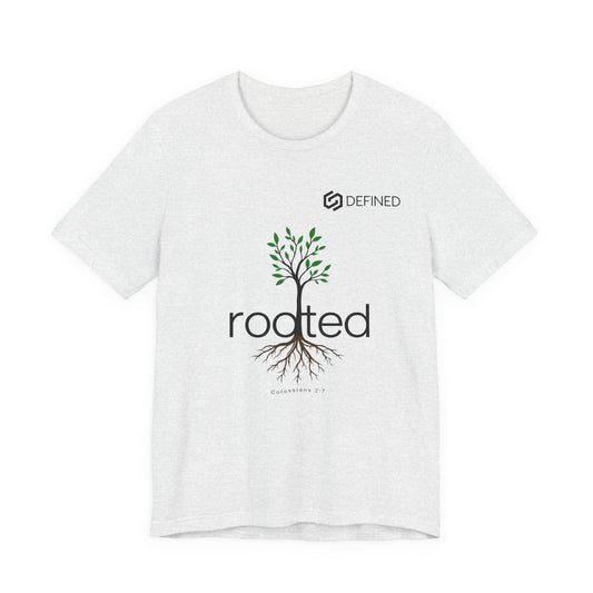 Rooted Tee | Colossians 2:7 Tree of Life Christian T-Shirt | Minimalist Faith Streetwear