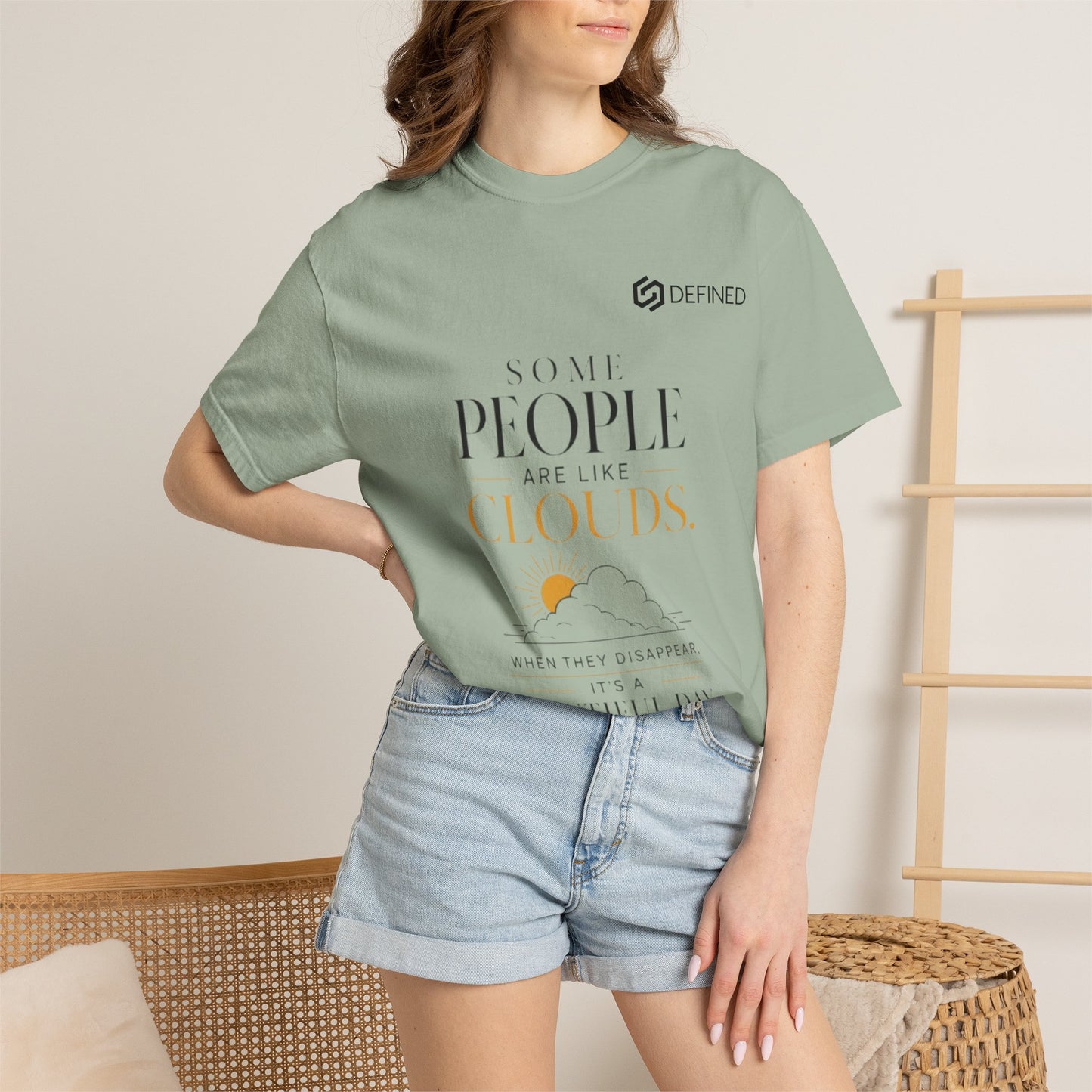 Inspirational Cloud Quote T-Shirt — "Some People Are Like Clouds"