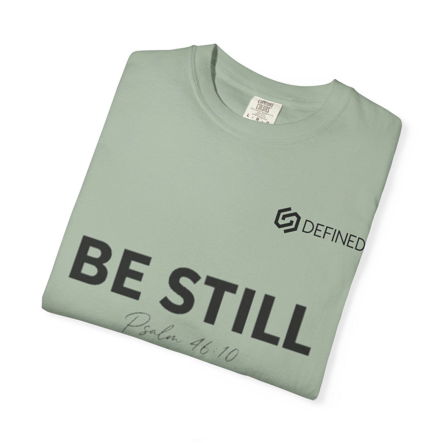Be Still T-Shirt — Minimal Faith Graphic Tee with Wave Illustration