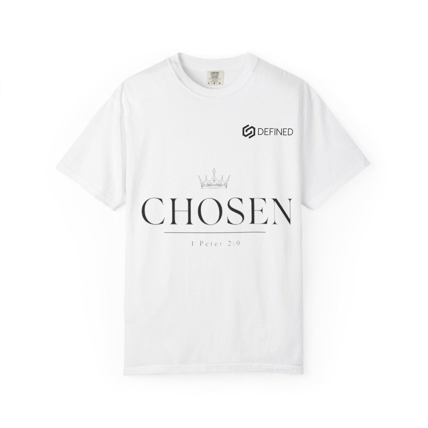 Chosen Crown T-Shirt — Inspirational Faith Graphic Tee (1 Peter 2:9)