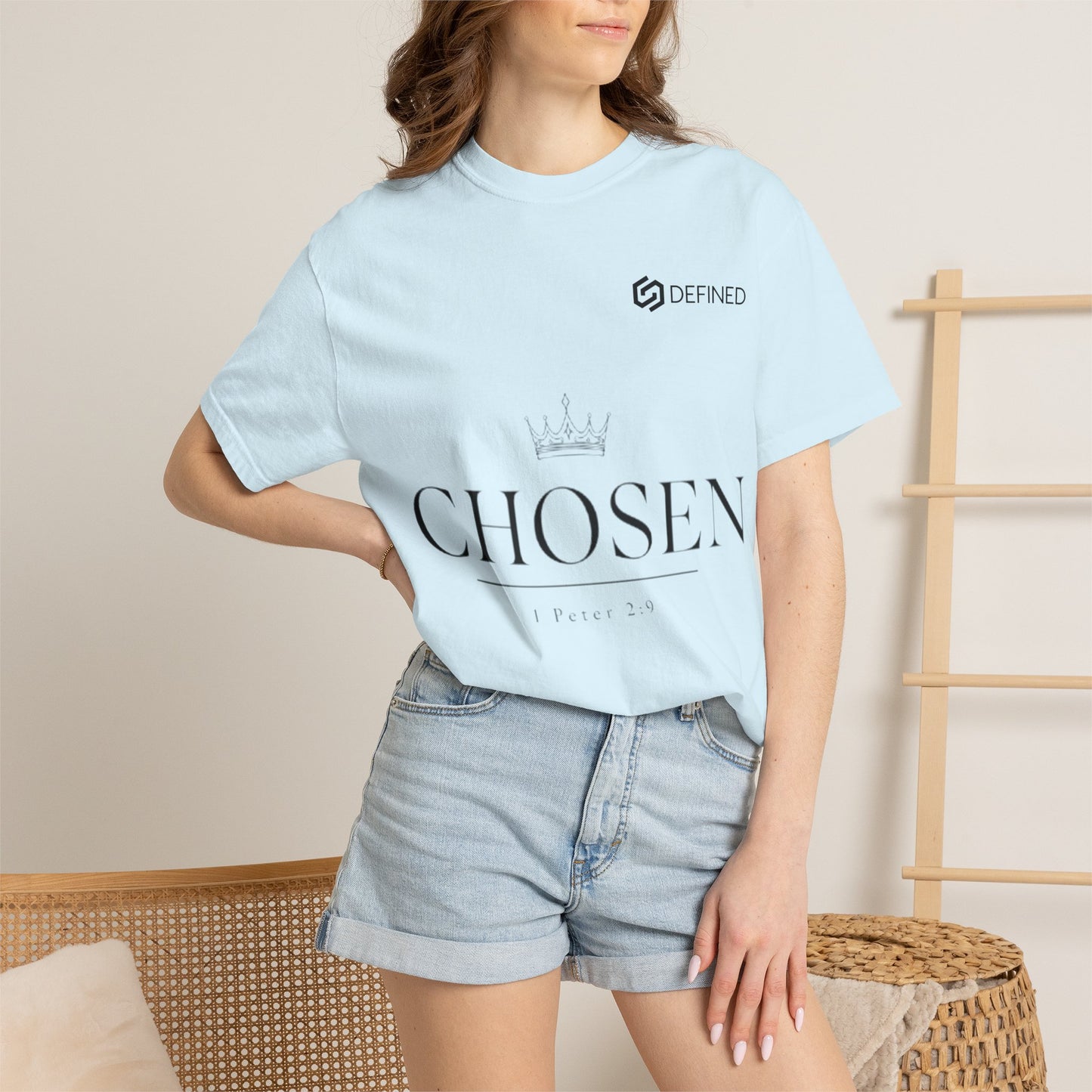 Chosen Crown T-Shirt — Inspirational Faith Graphic Tee (1 Peter 2:9)