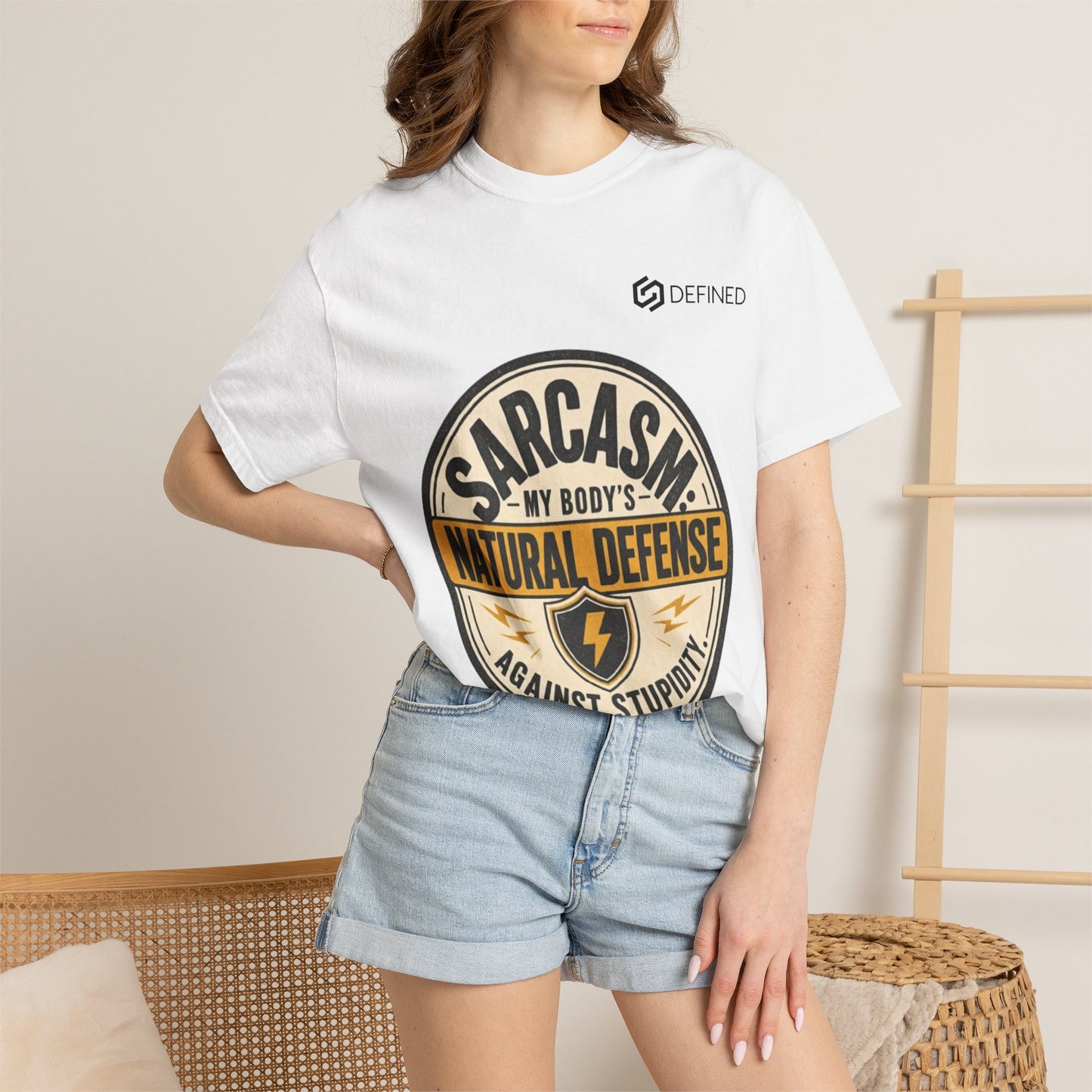 Sarcasm My Body's Natural Defense T-Shirt — Funny Graphic Tee